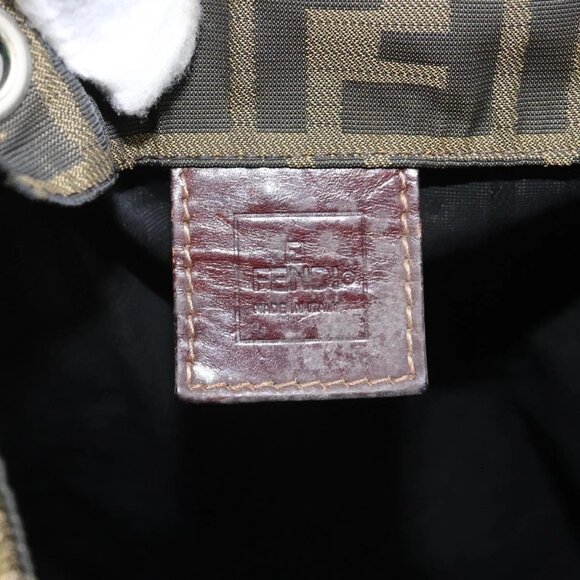 FENDI Zucca Canvas Tote Bag Brown Black Auth 112832 - Picture 10 of 16